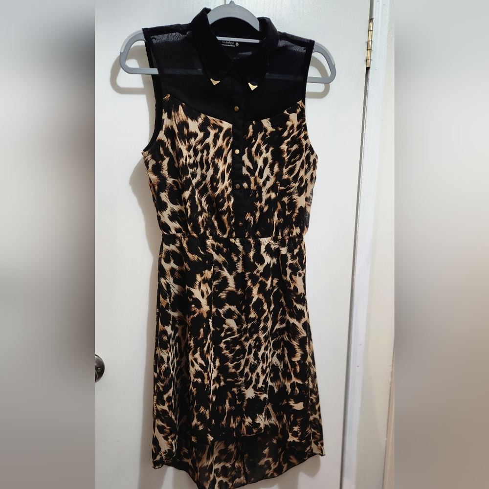 Hi low Leppard Dress